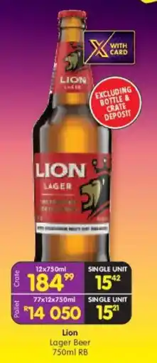 Shoprite Liquor Lion Lager Beer RB offer