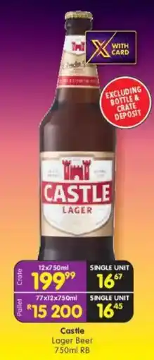 Shoprite Liquor Castle Lager Beer RB offer