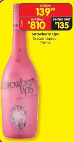 Shoprite Liquor Strawberry Lips Cream Liqueur offer