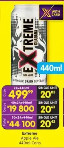 Shoprite Liquor Extreme Apple Ale Cans offer