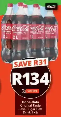 Checkers Hyper Coca-Cola Original Taste Less Sugar Soft Drink offer