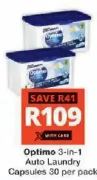 Checkers Hyper Optimo 3-in-1 Auto Laundry Capsules offer