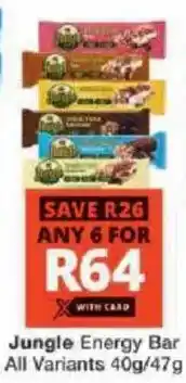 Checkers Hyper Jungle Energy Bar All Variants offer