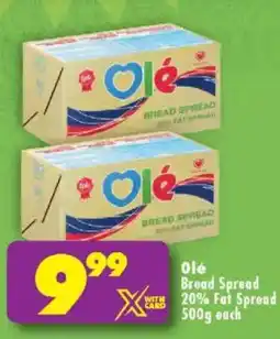 Shoprite Olé Bread Spread 20% Fat Spread offer