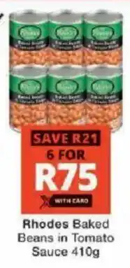 Checkers Hyper Rhodes Baked Beans in Tomato Sauce offer