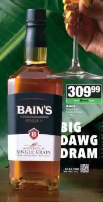 Spar Tops Bain's Single Grain Whisky offer