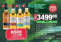 Spar Tops The Glenlivet Single Malt Scotch Whisky Family offer