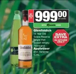 Spar Tops Glenfiddich and Appletiser Combo offer