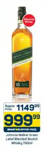 Pick n Pay Johnnie Walker Green Label Blended Scotch Whisky 750ml offer
