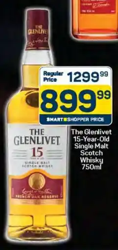 Pick n Pay The Glenlivet 15-Year-Old Single Malt Scotch Whisky 750ml offer