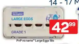 Pick n Pay PnP no name Large Eggs 18s offer