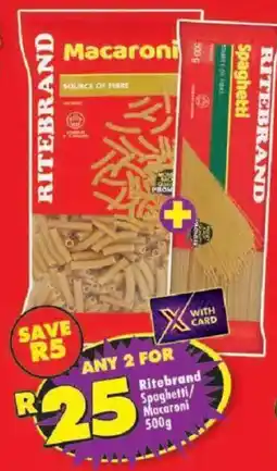 Shoprite Ritebrand Spaghetti/ Macaroni offer