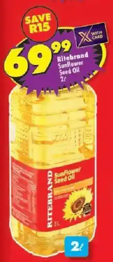 Shoprite Ritebrand Sunflower Seed Oil offer