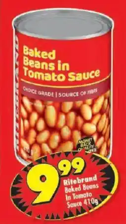 Shoprite Ritebrand Baked Beans In Tomoto Sauce offer