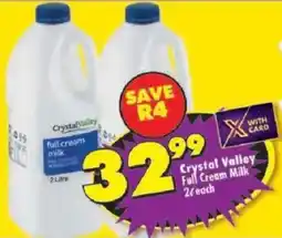 Shoprite Crystal Valley Full Cream Milk offer