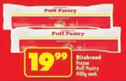 Shoprite Ritebrand Frozen Puff Pastry offer