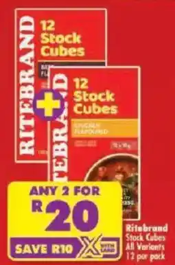 Shoprite Ritebrand Stock Cubes All Variants offer