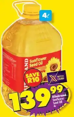 Shoprite Ritebrand Sunflower Seed Oil offer