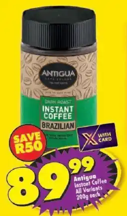 Shoprite Antigua Instant Coffee All Variants offer