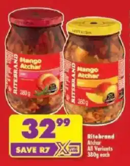Shoprite Ritebrand Atchar All Variants offer