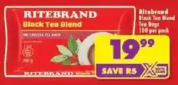 Shoprite Ritebrand Black Tea Blend Tea Bags offer