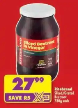 Shoprite Ritabrand Sliced/ Grated Beetroot offer