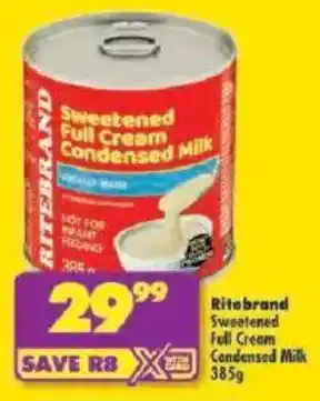 Shoprite Ritebrand Sweetened Full Cream Condensed Milk offer