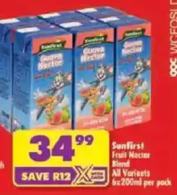 Shoprite Sunfirst Fruit Nectar Blend All Variasts offer