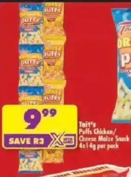 Shoprite Tait's Puffs Chicken/ Cheese Maize Snack offer