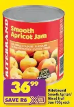 Shoprite Ritebrand Smooth Apricot/ Mixed Fruit Jam offer