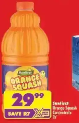 Shoprite Sunfirst Orange Squash Concentrate offer