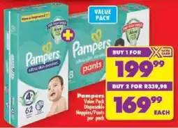 Shoprite Pampers Value Pack Disposable Nappies/ Pants offer