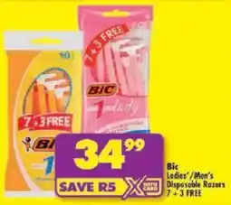 Shoprite Bic Ladie's/ Men's Disposable Razors offer