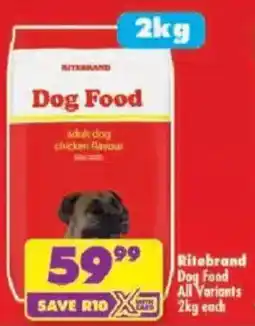 Shoprite Ritebrand Dog Food All Variants offer