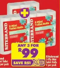 Shoprite Ritebrand 2-Ply Mini Toilet Rolls offer