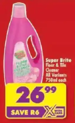 Shoprite Super Brite Floor & Tile Cleaner All Variants offer