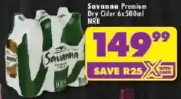 Shoprite Savanna Premium Dry Cider NRB offer