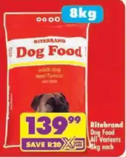 Shoprite Ritebrand Dog Food All Variants offer
