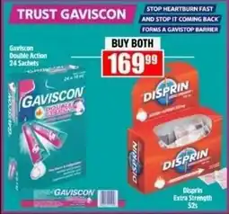 Devland Cash And Carry Gaviscon Double Action and Disprin Extra Strength offer