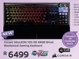 Computer Mania Corsair Galleon 100 SD ARGB Wired Mechanical Gaming Keyboard offer