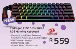 Computer Mania Redragon Fizz 60% Wired RGB Gaming Keyboard offer