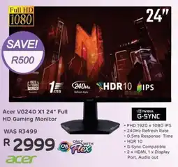 Computer Mania Acer VG240 X1 24" Full HD Gaming Monitor offer