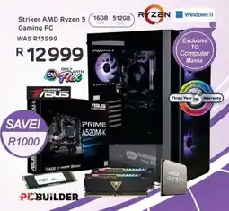 Computer Mania PCBuilder Striker AMD Ryzen 5 Gaming PC offer