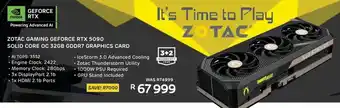Zotac gaming geforce rtx 5090 solid core oc 32gb gddr7 graphics card