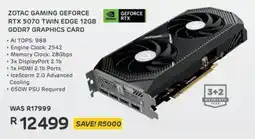 Computer Mania Zotac gaming geforce rtx 5070 twin edge 12gb gddr7 graphics card offer