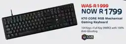 Computer Mania Corsair K70 CORE RGB Mechanical Gaming Keyboard offer