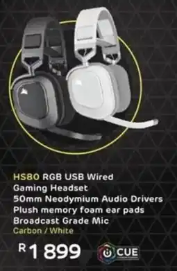Computer Mania Corsair HS80 RGB USB Wired Gaming Headset offer