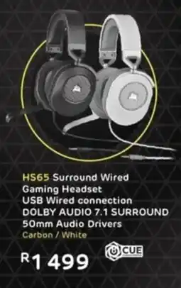 Computer Mania Corsair HS65 Surround Wired Gaming Headset offer