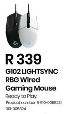 Computer Mania Logitech G102 Lightsync RBG Wired Gaming Mouse offer