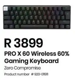 Computer Mania Logitech Pro X 60 Wireless 60% Gaming Keyboard offer